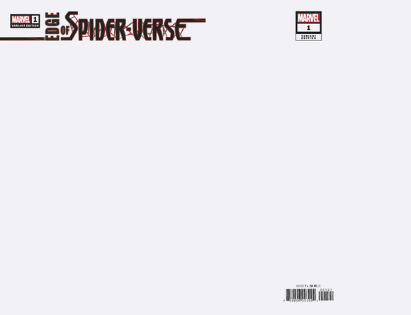EDGE OF SPIDER-VERSE 1 BLANK COVER VARIANT