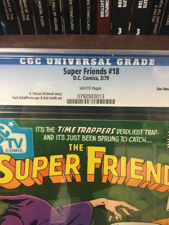 Super Friends #18 CGC 9.6 1979 White Pages