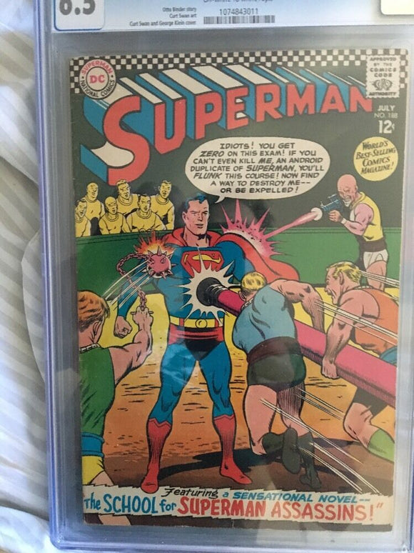 Superman #188 Cgc 6.5 Off White To White Pages