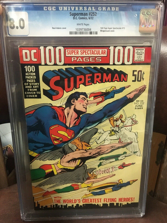 Superman #252 CGC 8.0 White Pages