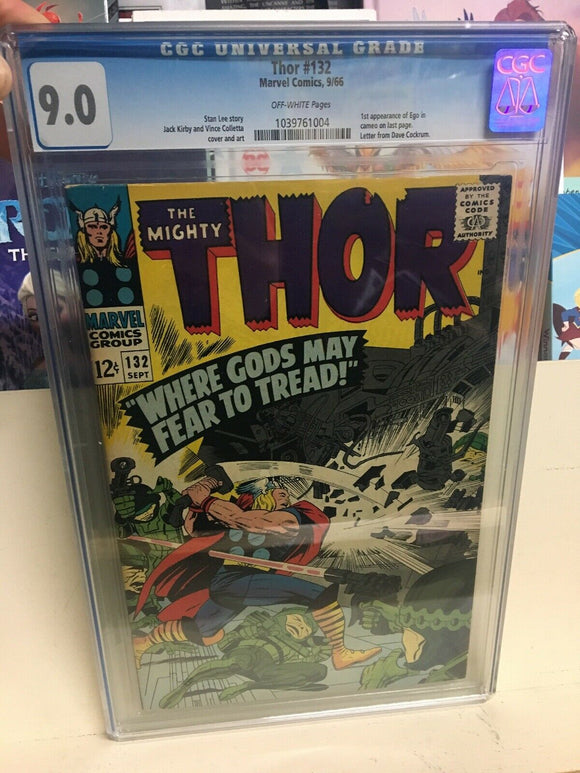 Thor #132 CGC 9.0 off white pages Free Shipping