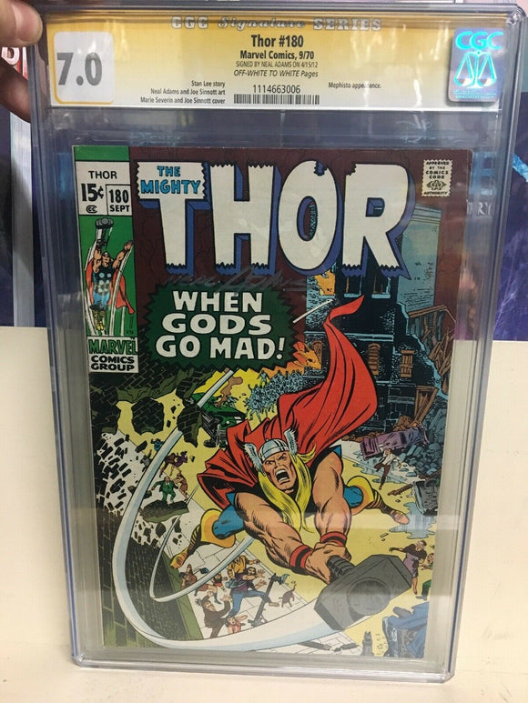 Thor #180 CGC 7.0 Signed Neil Adams Free Shipping