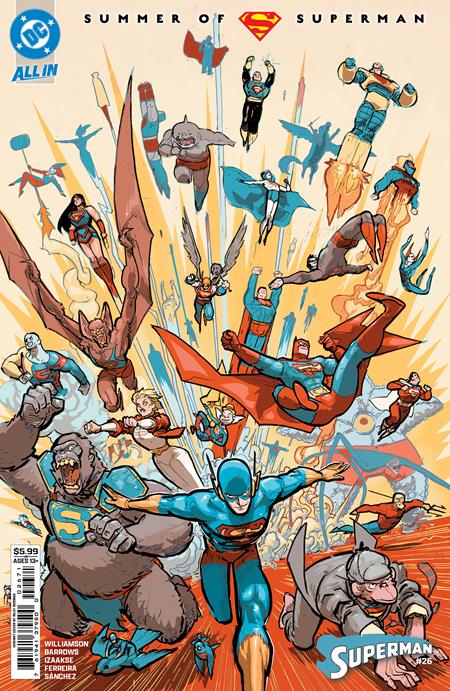 SUPERMAN #26 CVR E RILEY ROSSMO SUPERSMASH-UP CARD STOCK VAR