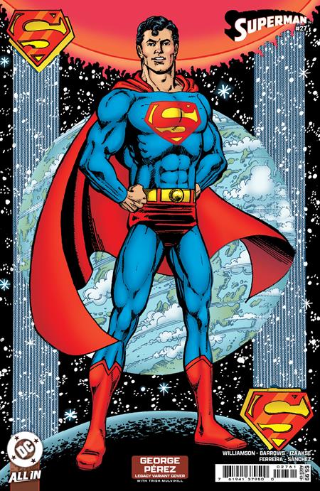 SUPERMAN #27 CVR F GEORGE PEREZ LEGACY CARD STOCK VAR