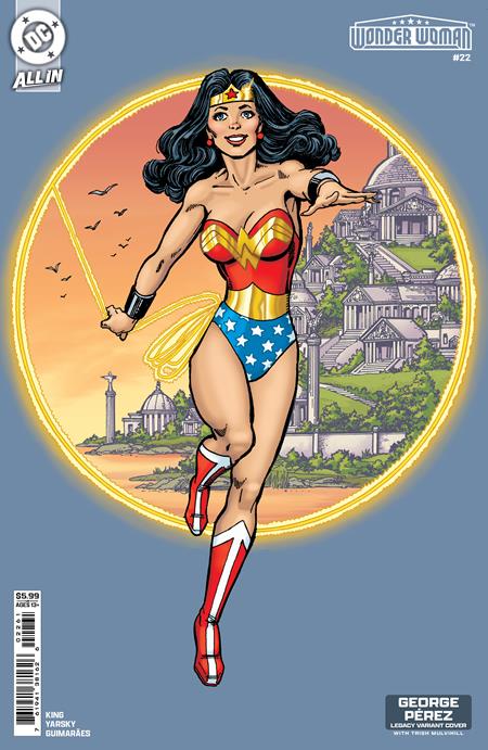 WONDER WOMAN #22 CVR E GEORGE PEREZ LEGACY CARD STOCK VAR