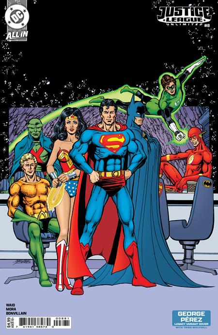 JUSTICE LEAGUE UNLIMITED #8 CVR F GEORGE PEREZ LEGACY CARD STOCK VAR (WE ARE YESTERDAY)