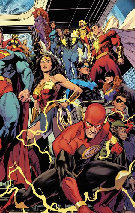 JUSTICE LEAGUE UNLIMITED #8 CVR G INC 1:25 TRAVIS MOORE CONNECTING CARD STOCK VAR (WE ARE YESTERDAY)