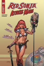 RED SONJA ATTACKS MARS #4 (OF 4) CVR A JOSEPH MICHEAL LINSNER POLYBAGGED TRADING CARD