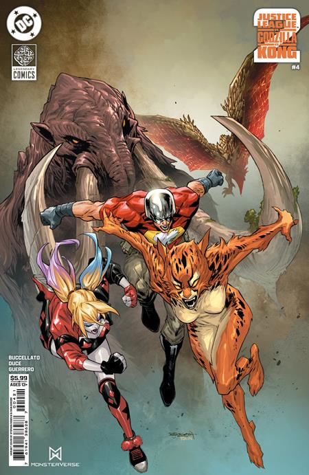 JUSTICE LEAGUE VS GODZILLA VS KONG 2 #4 (OF 7) CVR B SEPHEN SEGOVIA CARD STOCK VAR