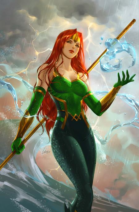 AQUAMAN #9 CVR C LESLEY LEIRIX LI CARD STOCK VAR