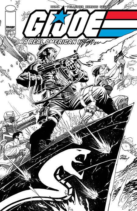 GI JOE A REAL AMERICAN HERO #320 CVR B ANDY KUBERT B&W VAR
