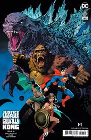 JUSTICE LEAGUE VS GODZILLA VS KONG #1 (OF 7) CVR H INC 1:25 DAN MORA CARD STOCK VAR