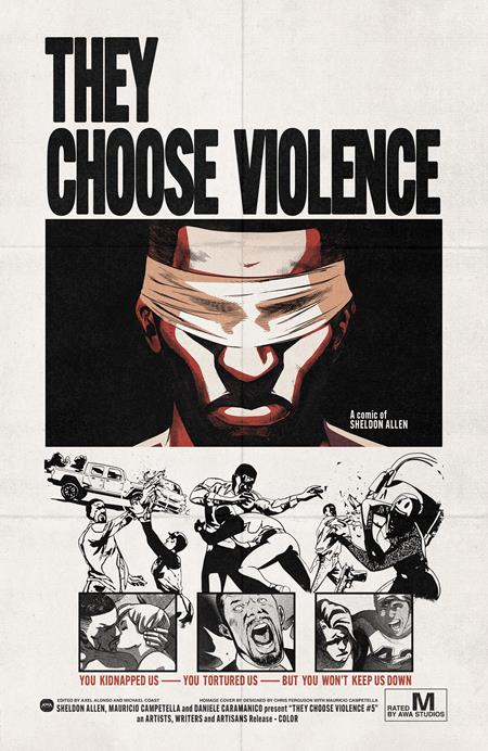 THEY CHOOSE VIOLENCE #5 (OF 5) CVR B CHRIS FERGUSON & MAURICIO CAMPETELLA BLAXPLOITATION FILM HOMAGE VAR (MR)