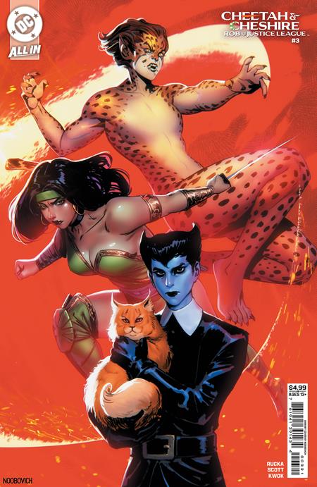 CHEETAH AND CHESHIRE ROB THE JUSTICE LEAGUE #3 (OF 6) CVR C NOOBOVICH CARD STOCK VAR
