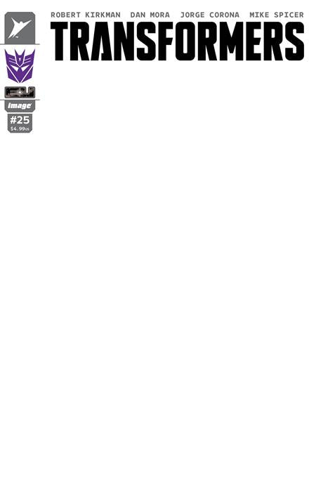TRANSFORMERS #25 CVR H BLANK SKETCH DECEPTICON VAR