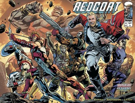 REDCOAT #15 CVR D BRYAN HITCH YOUNGBLOOD TEAM UP WRAPAROUND VAR