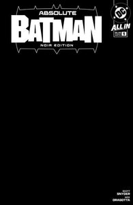 ABSOLUTE BATMAN NOIR EDITION #1 (ONE SHOT) CVR B BLACK BLANK CARD STOCK VAR