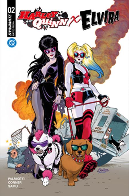HARLEY QUINN X ELVIRA #2 CVR A AMANDA CONNER DOGS