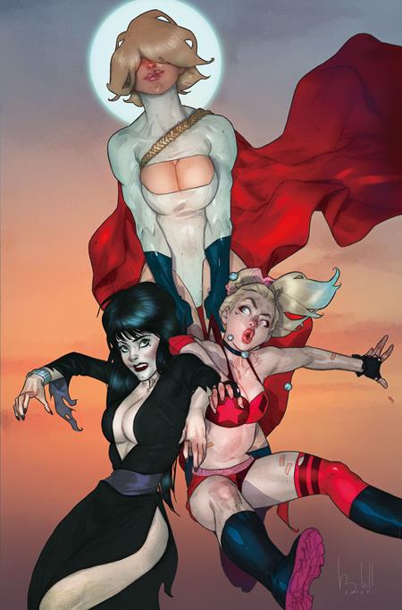 HARLEY QUINN X ELVIRA #3 CVR H INC 1:10 BEN CALDWELL VIRGIN VAR