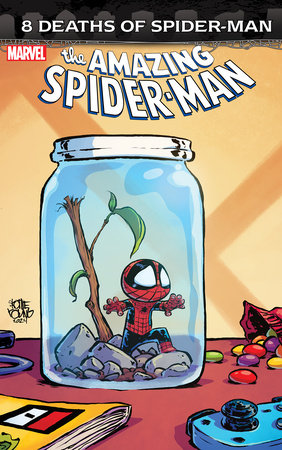 AMAZING SPIDER-MAN #65 SKOTTIE YOUNG 8 DEATHS OF SPIDER-MAN BLACK AND WHITE VIRGIN VARIANT