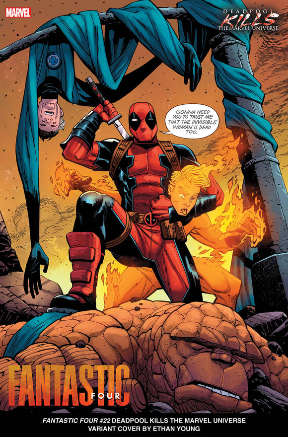 FANTASTIC FOUR #22 ETHAN YOUNG DEADPOOL KILLS THE MARVEL UNIVERSE VARIANT [BH, D PWX]