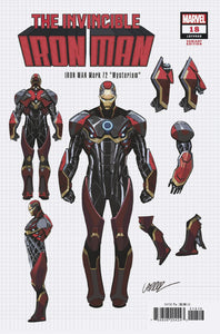 INVINCIBLE IRON MAN #18 PEPE LARRAZ DESIGN VARIANT 1-10  [FHX]