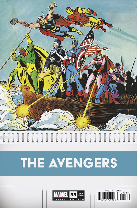AVENGERS #33 JIM MOONEY BICENTENNIAL CALENDAR HIDDEN GEM VARIANT
