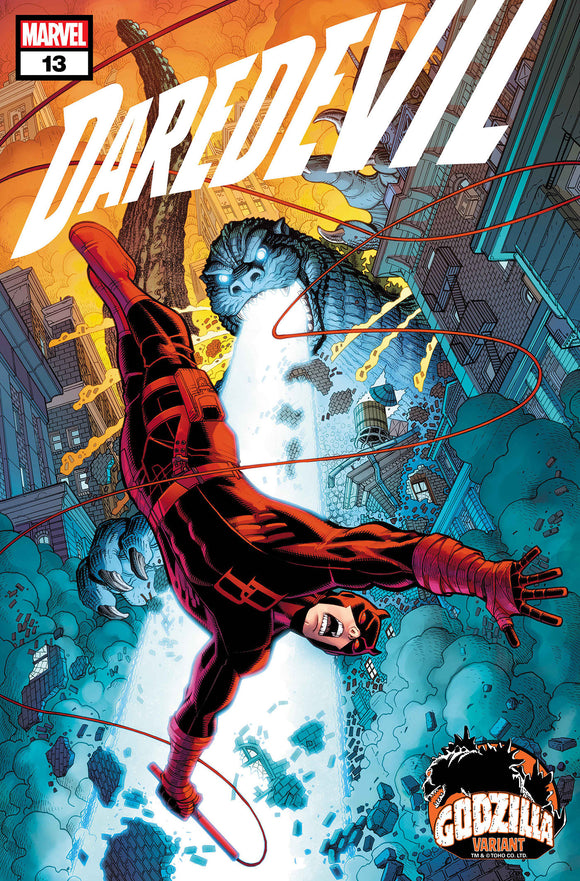 DAREDEVIL #13 NICK BRADSHAW GODZILLA VARIANT