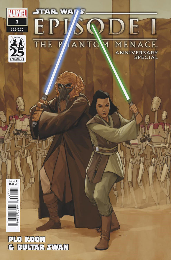 STAR WARS: PHANTOM MENACE 25TH ANNIVERSARY SPECIAL #1 PHIL NOTO PLO KOON & BULTA R SWAN MASTER & APPRENTICE VARIANT