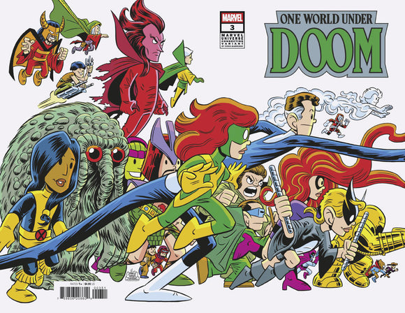 ONE WORLD UNDER DOOM #3 CHRIS GIARRUSSO MARVEL UNIVERSE CONNECTING WRAP VARIANT H