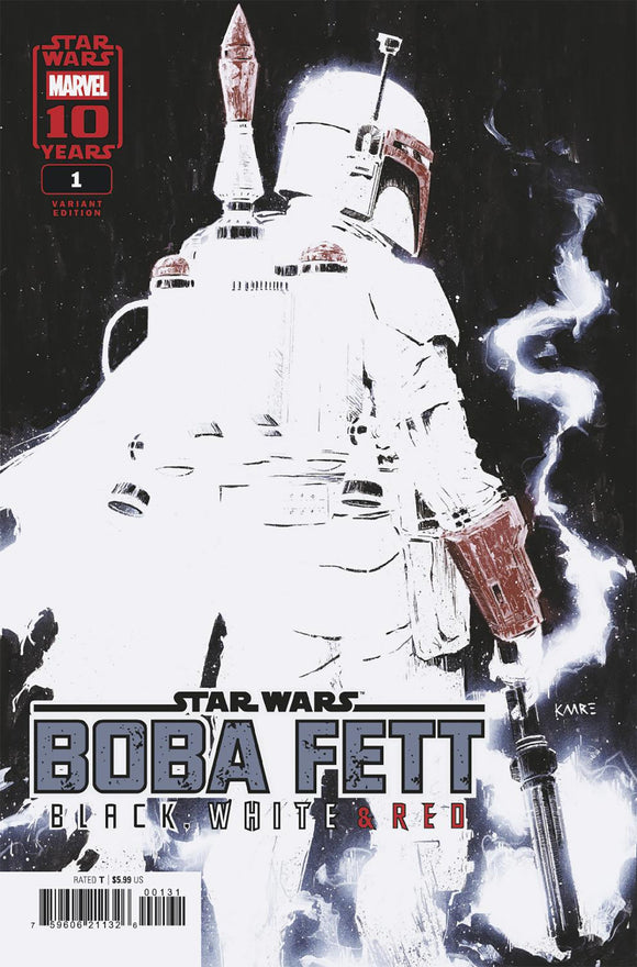 STAR WARS: BOBA FETT - BLACK, WHITE & RED #1 KAARE ANDREWS VARIANT