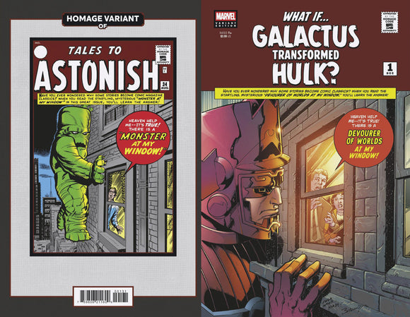 WHAT IF...? GALACTUS: GALACTUS TRANSFORMED HULK? #1 MARK BAGLEY SCI-FI HOMAGE VA RIANT