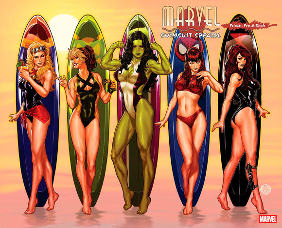 MARVEL SWIMSUIT SPECIAL: FRIENDS, FOES & RIVALS #1 MARK BROOKS WRAPAROUND VARIANT