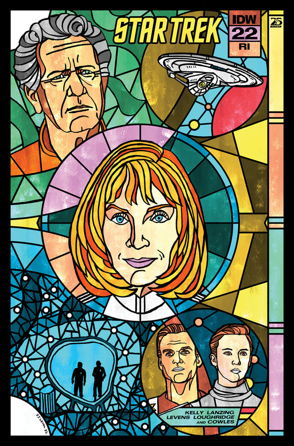 Star Trek #22 Variant RI (10) (Lendl Connecting Stained Glass Variant) 1:10