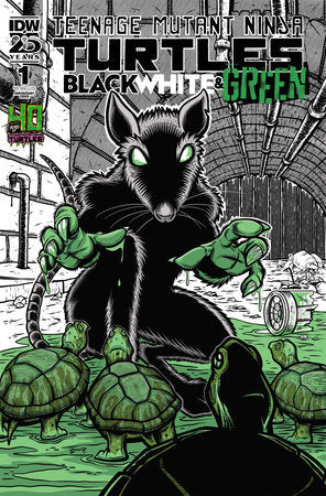 Teenage Mutant Ninja Turtles: Black  White, and Green #1 Variant 40th Anniversary (Berger)