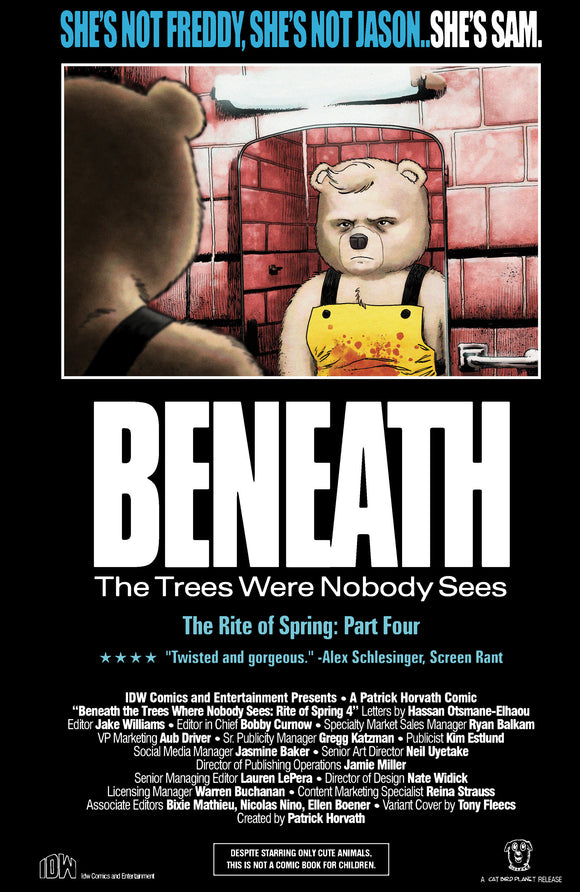 Beneath the Trees Where Nobody Sees: Rite of Spring #4 Variant B (Fleecs Movie Homage Cover)