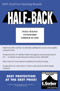 HALF BACKS STANDARD (ORDER IN 100)