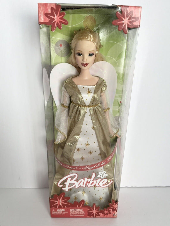 Barbie Holiday Angel 2005 Gold Dress Vintage