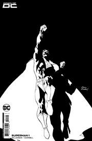 SUPERMAN #1 CVR M INC 1:25 ANDY KUBERT BLACK & WHITE CARD STOCK VAR