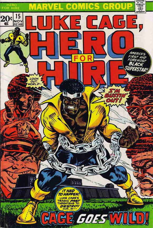 Power Man and Iron Fist 1972 Hero for Hire #15 FN-