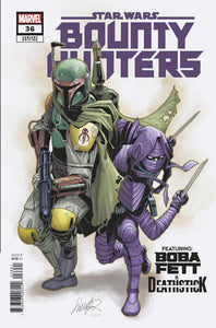 STAR WARS: BOUNTY HUNTERS 36 SALVADOR LARROCA  BOBA FETT & DEATH STICK VARIANT