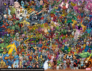 FANTASTIC FOUR 7 SCOTT KOBLISH WRAPAROUND CONNECTING 700 CHARACTERS VARIANT