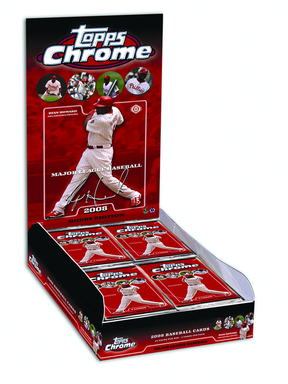 TOPPS 2008 CHROME MLB T/C BOX (NET) (C: 1-1-2)