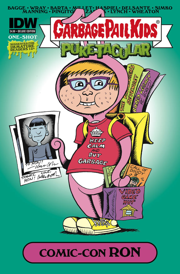 GARBAGE PAIL KIDS COMIC BOOK PUKETACULAR #1 DLX BAGGE ED