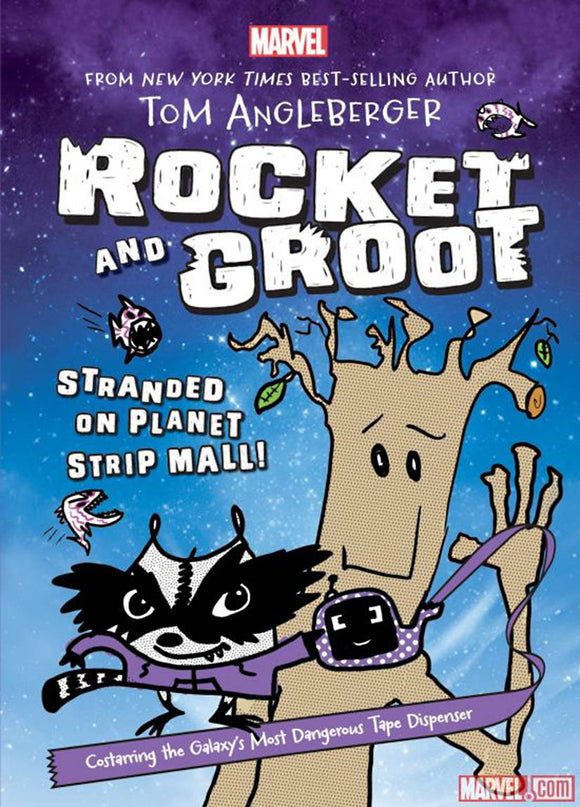 ROCKET & GROOT YR NOVEL STRANDED ON PLANET STRIPMALL (JAN161