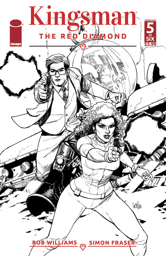 KINGSMAN RED DIAMOND #5 (OF 6) CVR B B&W YU (MR)