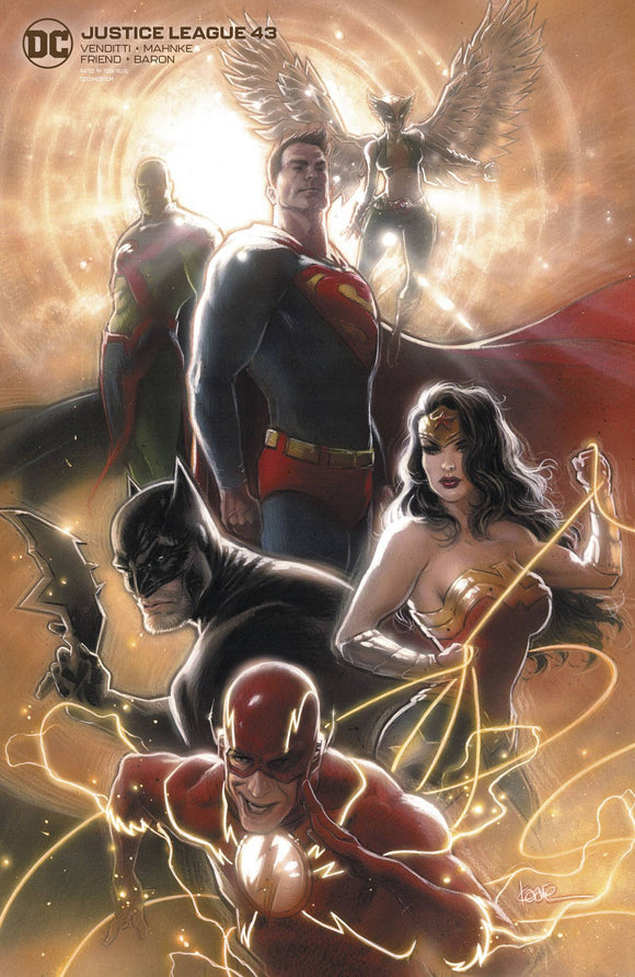 JUSTICE LEAGUE #43 CARD STOCK KAARE ANDREWS VAR ED