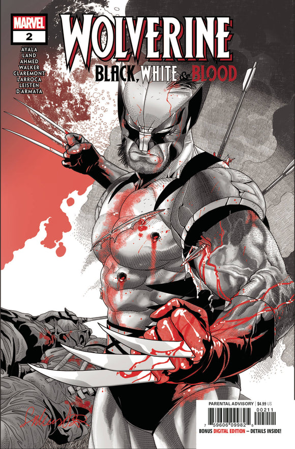 WOLVERINE BLACK WHITE BLOOD #2 (OF 4)