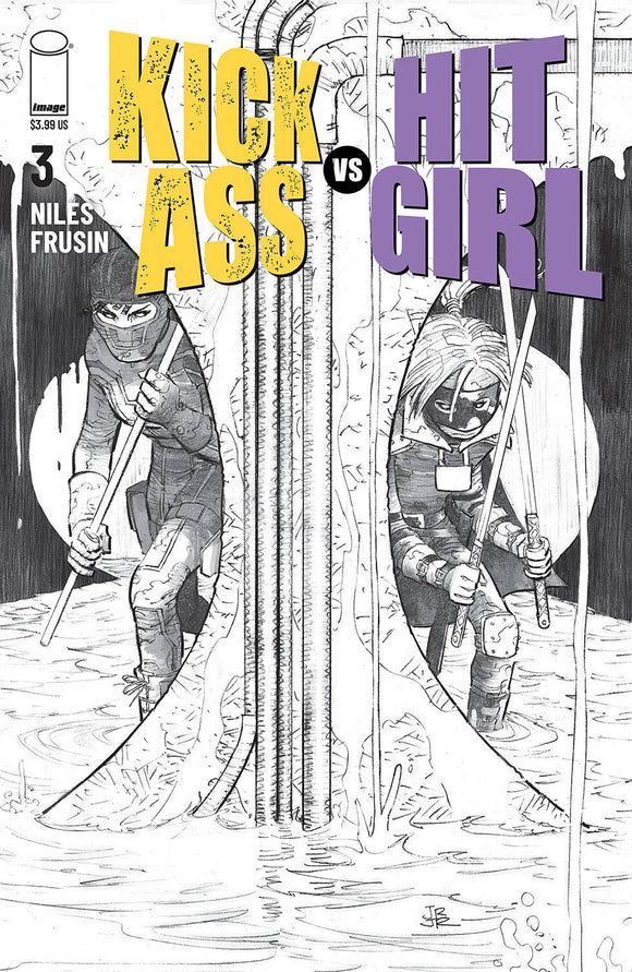 KICK-ASS VS HIT-GIRL #3 (OF 5) CVR B B&W ROMITA JR (MR)