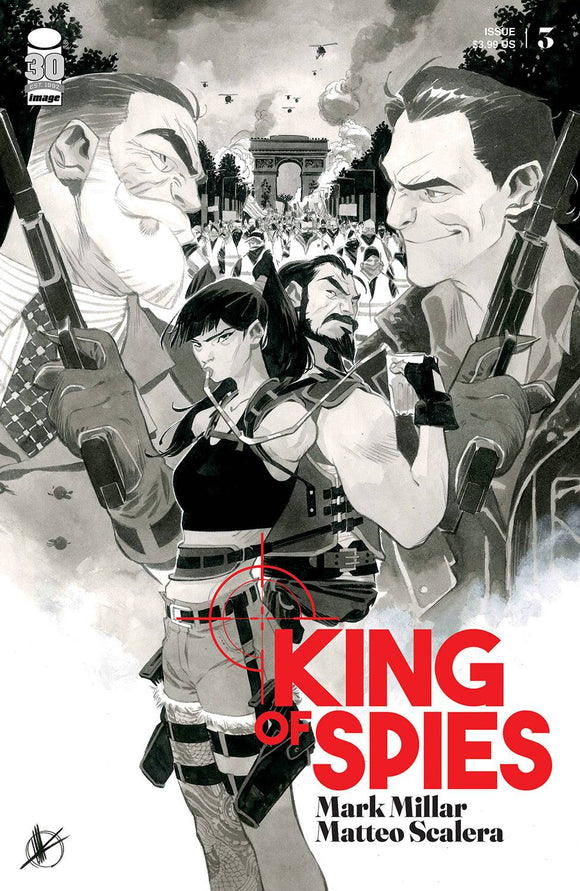 KING OF SPIES #3 (OF 4) CVR B SCALERA B&W (MR)